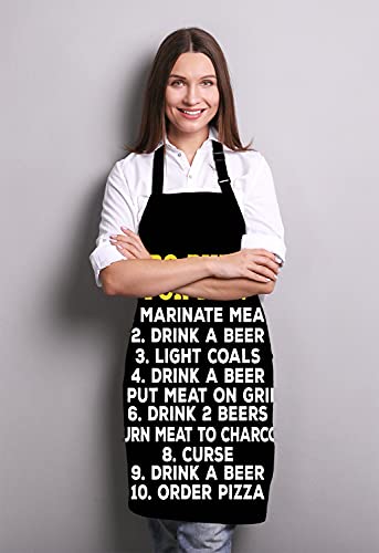 Barbeque Rules For Men BBQ Cooking Funny Novelty Apron - color: Multi Lf261