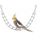 Bird Ladder Bridge, Stainless Steel Hanging Exercise Toy,Cockatiel Toys for Inside Cage, Rustproof & Bite-Proof Metal Ladder for Macaws, Cockatoos, Parakeet, Cockatiel