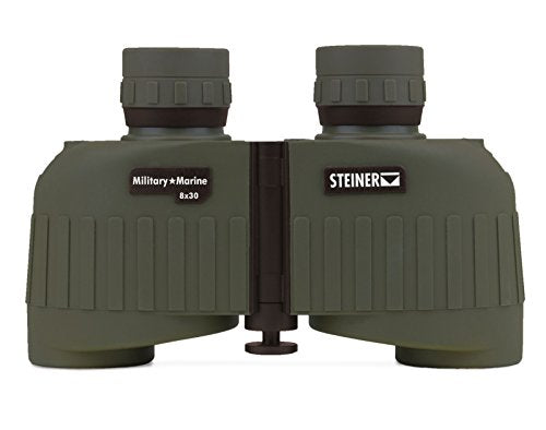 Steiner Military-Marine 8x30 Binoculars – Professional Grade High-Contrast Optics with Sports-Auto-Focus, Floating Prism Shock Absorption, and Heritage Warranty | Sports-Auto-Focus, floating Prism Shock Absorption, heritage Warranty, professional Grade Hi