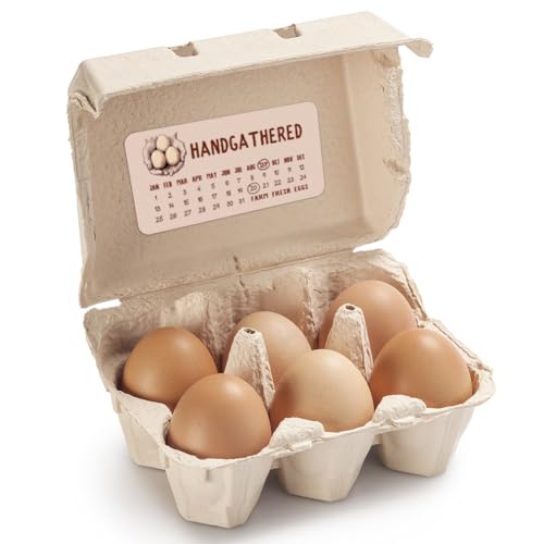 160 Pcs Egg Carton Labels, Handgathered Farm Fresh Eggs Sticker Collected Date Writable PET Adhesive Egg Packaging Sticker for Box Container Carton Farm Supplies, 2x4 Inch - color: Date of Grid