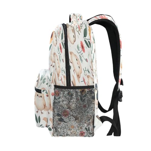senya Cute Birds and Flowers B Backpack School Bag Travel Daypack for Boys Girls - color: Multicolor 10