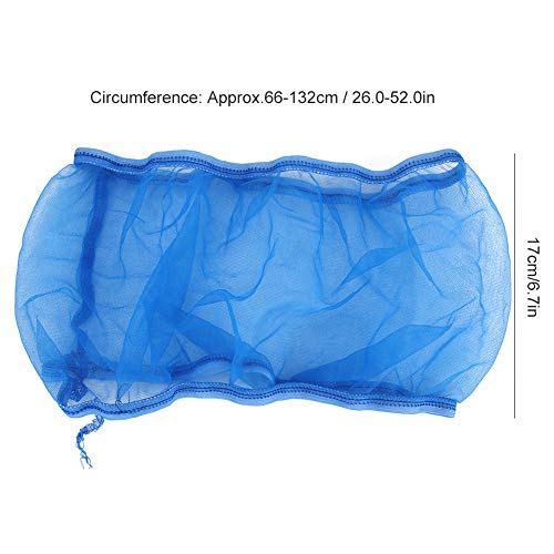 2PCS Bird Cage Cover, Bird Cage Seed Catcher, Adjustable Soft Airy Nylon Mesh Net, Birdcage Cover Skirt Seed Guard for Parrot Parakeet Macaw African Round Square Cages (S) - color: Blue