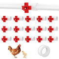 16 Pack Automatic Chicken Nipples Waterer, Horizontal Chicken Waterer Nipples with 1/2'' PVC Tee Fittings DIY Auto Chickens Waterering System Waterer Drinker and for Ducks Quail and Other Poultry