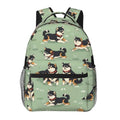 Cute Shiba Inu Backpack,Adorable Dog Polyester Backpacks,Lightweight Double Shoulder Back Pack for Kids Teens, Sage Green Bookbag,School Bag Gifts,Casual Travel Daypack Book Packs - color: Shiba Inu