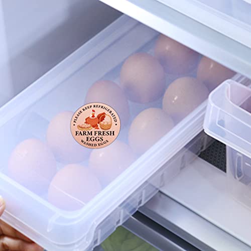 2 inch Farm Fresh Eggs Carton Labels, Colorful Round Farm Fresh Stickers Egg Carton Stickers, Farm Fresh Egg Labels Egg Packaging Stickers for Chicken Eggs Carton Labels (500pcs)