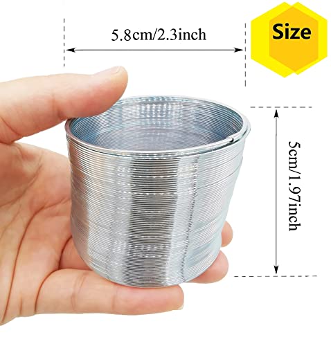 2 Pieces Squirrel Proof Metal Spring Barrier Device Spring Guard Baffle Accessories Outdoor Bird Feeder Protects Hanging Spring Type Coil Poles Raccoon Proof(Silver) - color: Silver