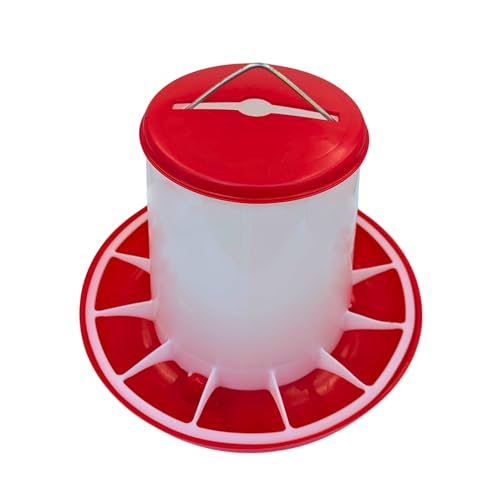 Chicken Waterer and Feeder Set | 1.5 Gallon Poultry Drinker and 11 Pound Feeder Combo | for Chickens, Ducks, Turkeys, Ducklings, Quail, Baby Chicks and More - size: 11 Pound Feeder and 1.5 Gallon Drinker