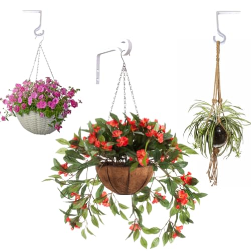 6inch Al-Alloy Hanging Plant Bracket Silver-Anodized 2 Pack | Rust-proof | Max 22lb Load | Shepherd Hooks | Hanging Bird Feeder, Lantern, Flower Basket, Outdoor Indoor, Screws & Anchors - color: Silver Anodized, size: 6in Aluminum Alloy