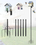 2026 New Heavy Duty Bird Feeder Pole,92 Inch Adjustable Bird House Pole for Outdoors,9-Prong Base & 1-Inch Dia Metal Mounting Kit,Bird Feeder Stand for Decor, Birdwatching & Weather Stations - size: essential 92 inch