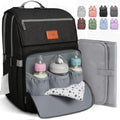 Baby Diaper Bag Backpack - Baby Bag for Girls & Boys, Large Waterproof Diaper Backpack - Baby Shower Gifts for Boys & Registry Must Haves - Travel Diaper Bags with Changing Pad - Newborn Stuff - color: B. Black, style: Classic