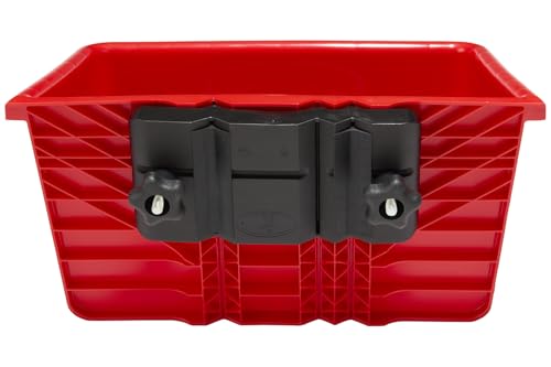 Little Giant® Adjustable Fence Feeder - Livestock Feeder for Vertical Pipe Panel and Wire Grid Fencing - Mounting Hardware Included Holds 75lbs - Made in USA