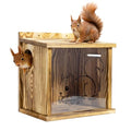 Wooden Squirrel House for Outside, Squirrel Nesting Box, Easy Assembly Squirrel Houses for Outside Nesting, Outside Nesting, Chipmunk Houses, Outdoor Squirrel Box for Backyard Wildlife