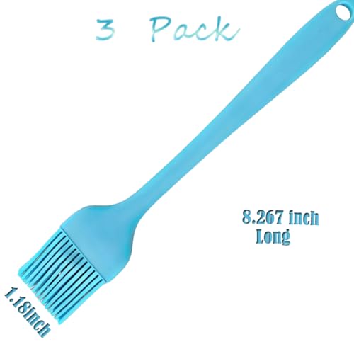 Blue Silicone Pastry Basting Brush - Food Grade BPA Free, Heat Resistant Up to 660°F/315°C, Dishwasher Safe Cooking Brush for Baking, BBQ, Grilling, Sauce,Butter,Cake & Bread - color: Blue
