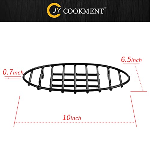 Cooling Roasting Rack with Integrated Feet, Enameled Coating, PTFE Free, Great for Cooking, Drying, Grilling, Dishwasher Safe (10inch*6.5inch) - size: 10*6.5inch