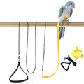 Parrot Harness Adjustable Bird Harness Flying Rope Strap Outdoor Training Traction Rope for Small Parrots Anti-Bite,Bird Nylon Rope with Cute Wing (Yellow) - color: yellow