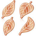 4 Pack Pure Copper Disk for Bird Bath Water Cleaner,Leaf | Triple-point Support, Outdoor Bowl Purification, Algae Prevention Safe, Pure Copper Discs, Flower Petal Design Shapes - size: Leaf