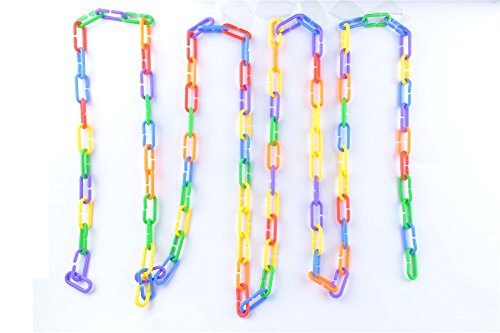 100 Piece Plastic C-Clips Hooks Chain Links C-Links Rat Parrot Bird Toy Cage