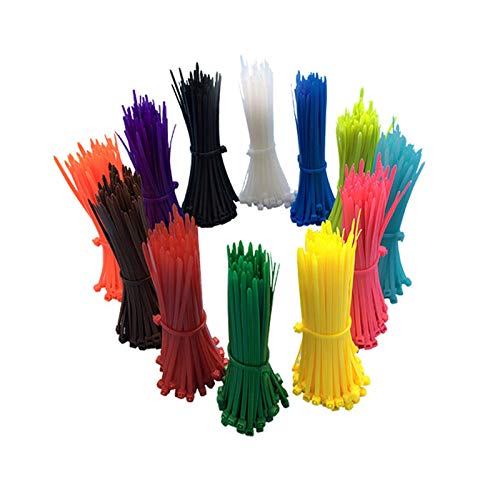 1200 Pieces Zip Ties, 4 Inch Multi-Purpose Assorted Colored Self-Locking Nylon Cable Zip Ties in 12 Different Colour for Home Office Garden Garage and Workshop,Chicken Leg Bands