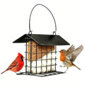 Bird Nesting Material Holder with Weatherproof Roof, Refillable Hummingbird Nesting Material Station for Outdoor Wild Birds, Garden Decoration, Ideal Gifts for Bird and Nature Lovers