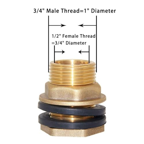 Joywayus 5PCS Stainless Steel Automatic Pig Nipple Water Drinker Feeder Waterer + 5PCS Brass Water Tank Connector Bulkhead Fitting + 1PCS Hole Opener Kit for Sows Piglets Drinking
