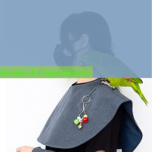 Parrot Anti-Scratch Shoulder Bird Anklet Toys, Multi-Functional Bird Diaper Flight Suits Pee Pads Diaper Poop Shawl for Small Medium Cockatiel Parakeet Macaw Lovebirds Finches (Shoulder Protector-XL) - style: Shoulder Protector-XL