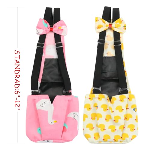 BestParts 2pcs Adjustable Waterproof Diapers for Pet Goose Duck Chicken M | 2pcs Adjustable Waterproof Reusable Diapers for Farm Pet Goose Duck Chicken Sliding Version Yellow + Pink M(1.68-4.37pounds) - size: M(1.68-4.37pounds)