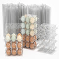 100 Pack Large Egg Cartons Cheap Bulk 6 Count Plastic Egg Containers 2x3 | Large Reusable Bulk Egg Carton Clear Egg Holder for Home Ranch Farm Commercial Market Plastic Egg Contains for Craft Project - size: 100Pack-2x3 Large