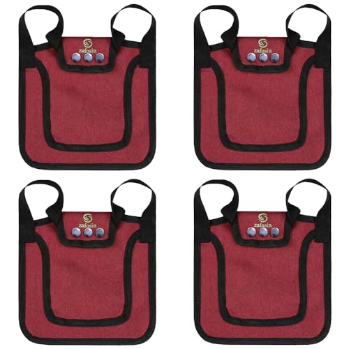 4 Pieces Premium Chicken Saddle with Adjustable Strap,Poultry Saver，Feather Protector for Back and Sides,Outdoor Hen Apron