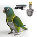 Bird Flight Harness Vest, Snap-Fastener Design Harness Vast, Bird Flying Clothes with Rope and Handle for Parakeets Cockatiels Conures Budgies（Gray Star - Vest + Traction S - color: Gray Star, size: S