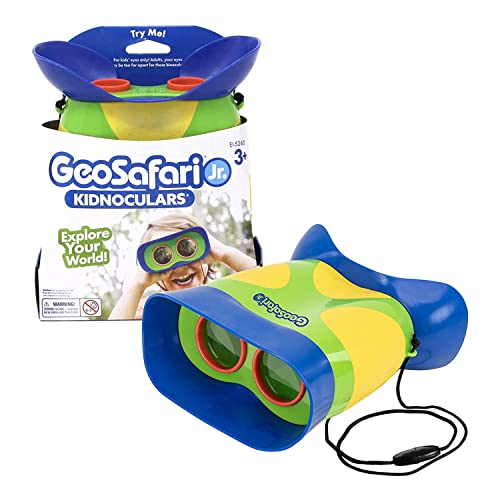 Educational Insights GeoSafari Kidnoculars - Toy Binoculars for Kids, Outdoor Toys for Kids Ages 4-8, Toddler Camping and Nature Toys, Lightweight Binoculars with Neck Strap, Bird Watching Gear | Toy Binoculars for Kids, Outdoor Toys for Kids Ages 4-8, To