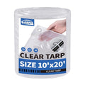 TARPAL Clear Tarp 10x20ft Large Tarp Waterproof Clear Plastic Tarps | Tarps With Grommets and Reinforced Edges for Patio,Porch and Outdoor Plant,Chicken Coop,Garden,Cat Litter - size: 10x20FT-Finished Size