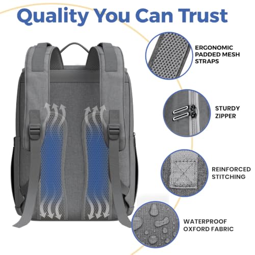 Baby Diaper Bag Backpack - Large Bag for Boys & Girls, Waterproof Diaper Backpack - Travel Diaper Bags w/Changing Pad, Baby Registry Search & Shower Gifts - Essentials Must Haves Newborn Stuff - color: O. Dark Gray, style: Classic