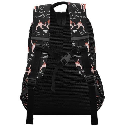 Kids Beagle Dogs Backpack for Boys Girls School Bags | Elementary Middle, Travel Daypack Lightweight Waterproof with Reflective Strip - color: Cartoon Beagle Dogs