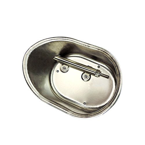 Pig Waterer Bowl Water Nipple Feeder for Hog Sows Swine Piglets | Stainless Steel Automatic Pig Waterer System,with 1/2" NPT(F) Thread,Durable & Rustproof, Large Oval Design