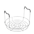 12in Stainless Steel Canning Rack, Heat Resistant Silicone Handles | Silver Stainless Steel Canning Rack for Regular Mouth and Wide Mouth jar, Holds 6 Quart or 7 Pint Jars in Pressure Canner Pot - color: Canning Rack