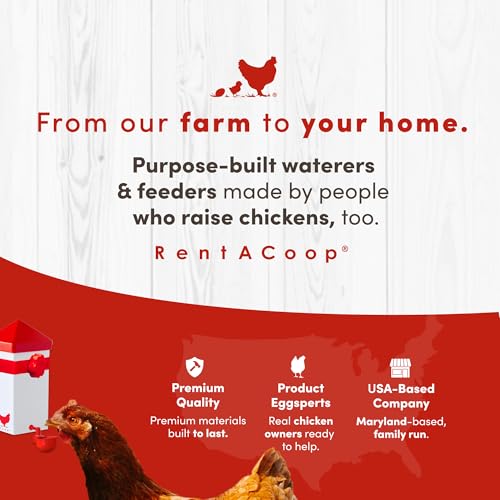 RentACoop 32oz Automatic Drinker with Auto-Fill Cup & Horizontal Nipple