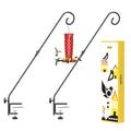 iBorn Deck Hook for Bird Feeder, Hummingbird Feeder Hanger for Deck Railing, Heavy Duty Deck Hanger for Outdoors Hanging, 360° Rotatable Arm, Solid Wire, 28 Inch, Pack of 2 - style: 28" C Clamp for Deck,2 Pack