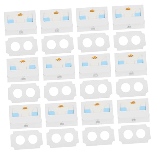 BESTOYARD Egg Tart Boxes with Window 25 pcs Bakery Box Dessert Containers with Shockproof Inserts Food Grade Paper Muffin Carriers for Mini Tarts 6.29 X 3.14 X 1.77 in