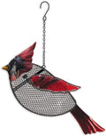 Sunset Vista Designs for The Birds Stained Glass Wire Mesh Birdfeeder, Animal Shaped, Cardinal - color: Red