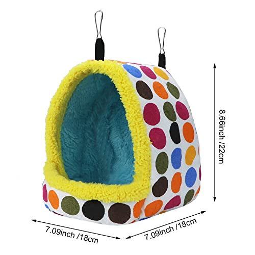 Litewoo Bird Hammock Winter Warm Parrot Nest Bed for Cage Accessory, L | Warm cozy plush, bird house for conure/lovebird/budgie/parakeet/cockatiel, easy to use, reduces stress & keeps warm in winter - color: Large