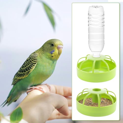 2 Pack Chicken Feeder Poultry Food Dispenser Chicken Plastic Water Feeder for Small Poultry Chicken Duck Pigeon Quail Bird