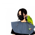 Parrot Anti-Scratch Bird Poop Shoulder Protector Birds Anklet Toys, Multi-Functional Bird Diaper Flight Suits Pee Pads Diaper Poop Shawl for Medium Cockatiel Parakeet Macaw (Shoulder Protector-Blue) - style: Shoulder Protector-Blue