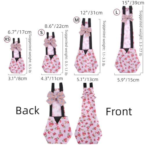 MANON ROSA Chicken Diapers Bantam Hens - Reusable 6-Piece Set with Bow Ties Poultry Nappies Washable Waterproof for Geese Pet Ducks Silkie (6D M) - size: Medium