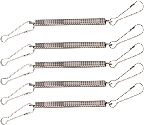 5 Springs (with 2 Clips) for Fixing Drinking Bottles for Small Animal Feeding and Watering Articles, Used Singly or in Combination to Hold Rabbit Water Dispenser