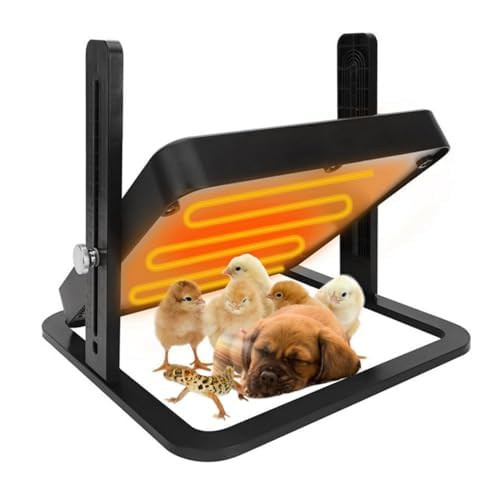 Brooder Heater for Chicks with Easy- Cleaning Chick Brooder Heating Plate, Poultry Coop Heater Chicks with Adjustable Height Brooding Heater 45°C-70°C (Black)