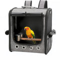 Foldable Bird Carrier Bag, Bird Backpack with Perch and Food Bowl, Stainless Steel Tray, A Portable Travel Bird Cage that is Easy to Clean, Pet Transparent Breathable Travel Cage