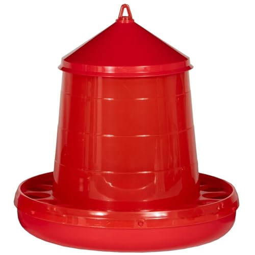 Premier 1 Poultry Tower Feeders for Chickens, Ducks, Geese & Turkeys (9 lb) | Semi-transparent for at-a-glance feed monitoring. No need to remove top to check level. - style: 9 lb