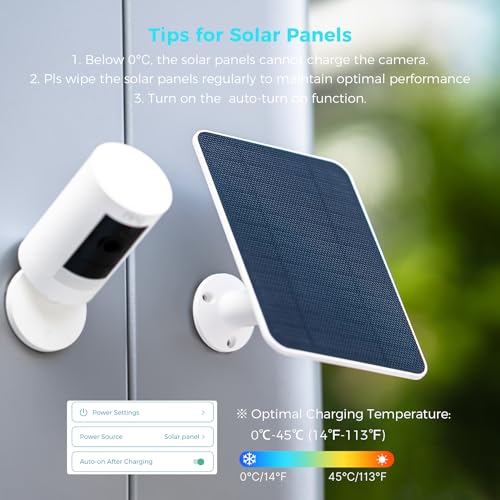 5V Solar Panel for Seucrity Cameres, for Bird Feeder Trail Cam, Ring Tapo Eufy Vicohome Eseecloud, Native USB-C, Micro-USB & DC 3.5mm*1.35mm 9.8 Ft Cable 23% Energy Conversion 180 Days Care Plan - color: 1 Pack Ring USB-C & Micro_USB & DC 3.5mm*1.35mm