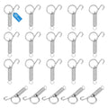 20 Pack Spring Door Latch for Rabbit Cages Metal Pet Spring Door Latch Lock | Multi-Functional for Fixing Birds Small Animal, Chicken, Dog, Cat, Parrot, Guinea Pig, Squirrel Cages Clips