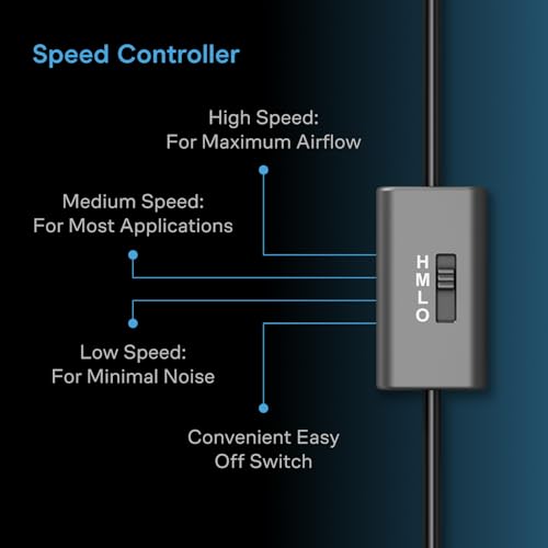 AC Infinity MULTIFAN S2, Quiet 120mm USB Blower Fan | UL-Certified for Receiver DVR Xbox Modem AV Cabinet Cooling - size: S2